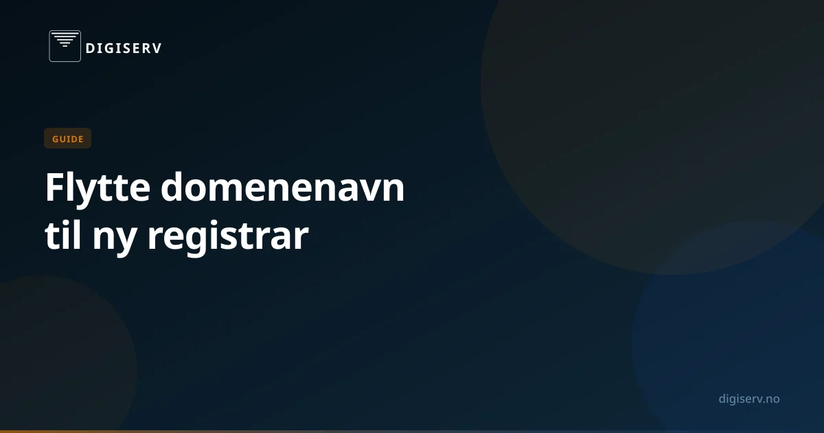 Slik flytter du domenenavnet ditt til ny registrar